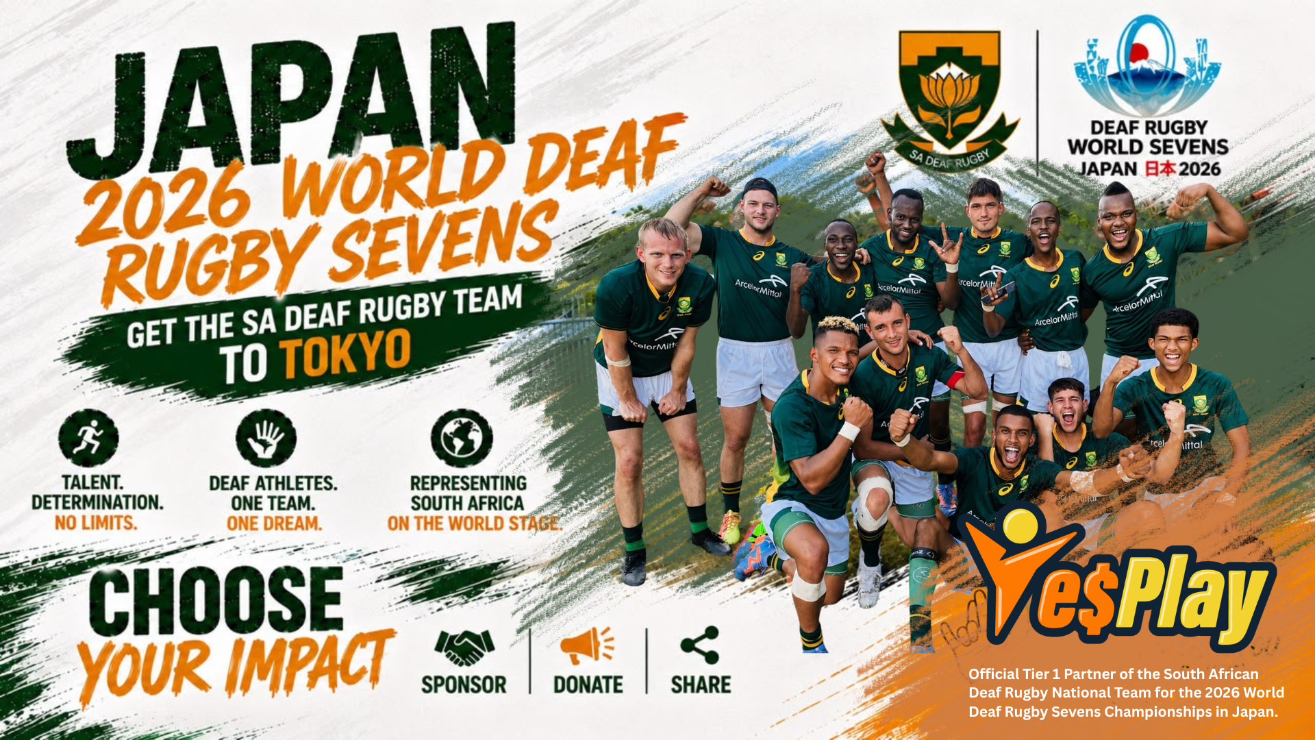 Japan 2026 World Deaf Rugby Sevens — get the SA Deaf Rugby team to Tokyo