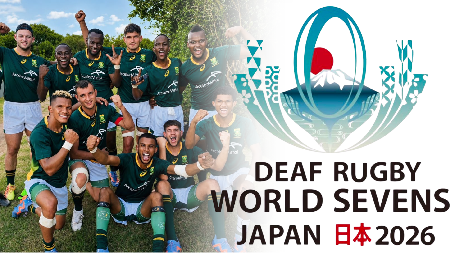 SA Deaf Rugby team celebrating, Deaf Rugby World Sevens Japan 2026